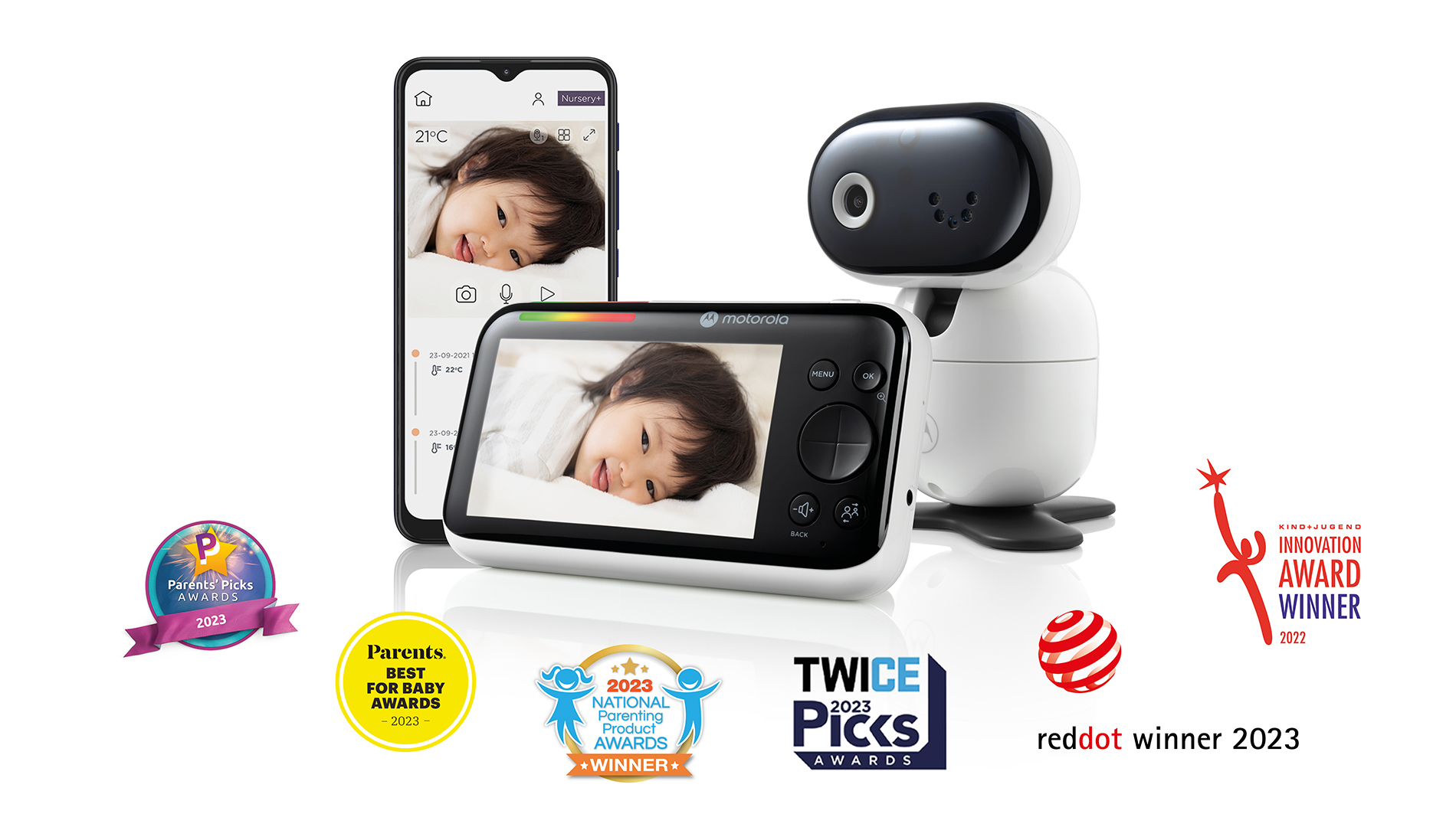 Motorola Nursery PIP1610 HD CONNECT WiFi® Motorized Video Baby Camera
