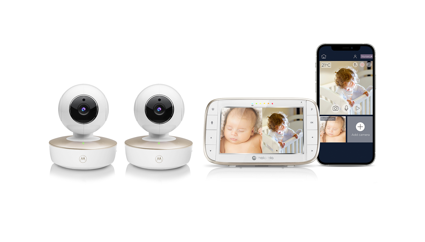 VM855-2 Connect | Two camera set - 5 Inch Portable Video Baby Monitor - with cell phone - Product image